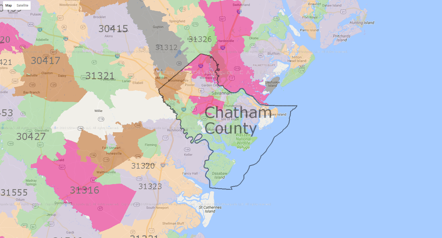 Chatham County Zip Code Map Map